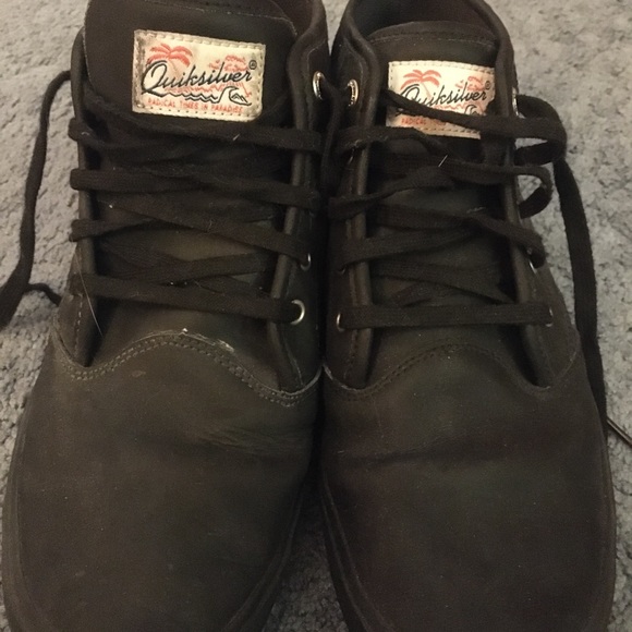 Quicksilver Black Leather Midtop - Picture 2 of 5